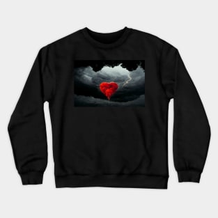 Broken Heart in the Clouds /  Broken Hearts Unwind Designs Crewneck Sweatshirt